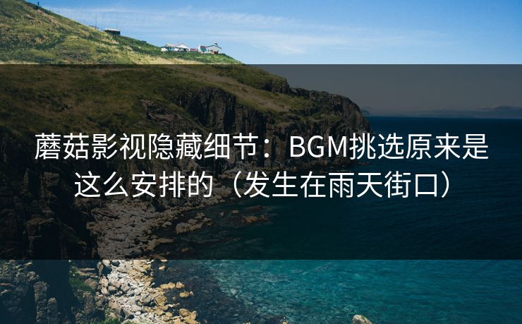 蘑菇影视隐藏细节：BGM挑选原来是这么安排的（发生在雨天街口）